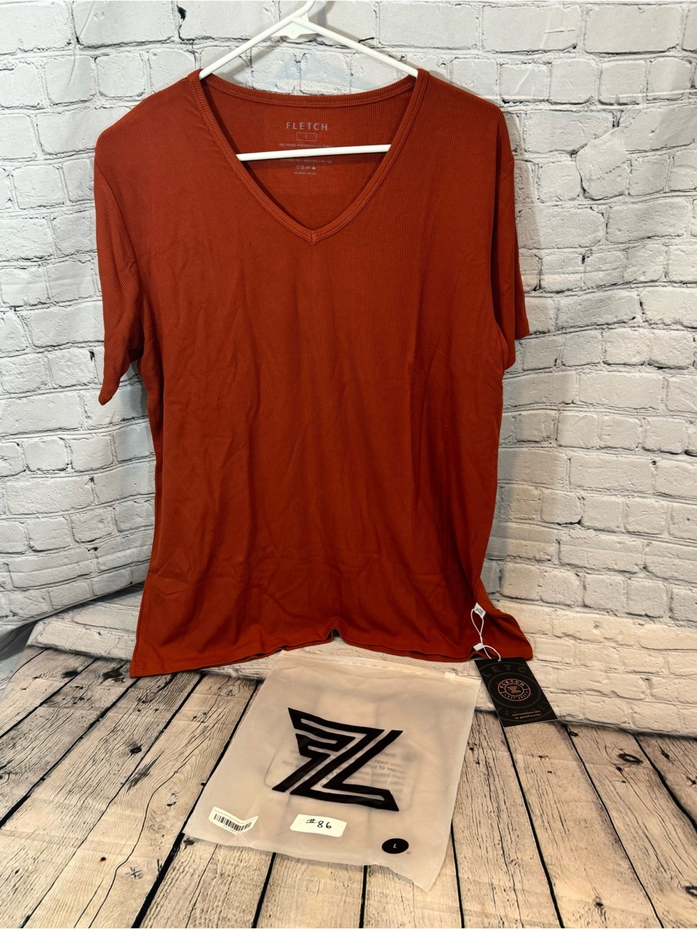 Fletch Ribbed Bamboo Women’s Rust Color Bamboo Shirt
